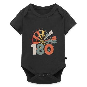 Motifs de fléchettes rétro et jeu de fléchettes vintage 180 fléchettes - Body à manches courtes Premium Bébé - noir - Devant