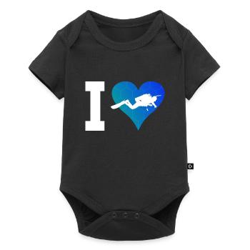 Free Dive Scuba Diver Taucher Diver Tauchen - Baby Premium Kurzarmbody - Schwarz - Vorne
