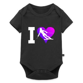 Skiing Skiing Ski Men Skiers Freestyle Sk - Baby Premium short-sleeve bodysuit - black - Front