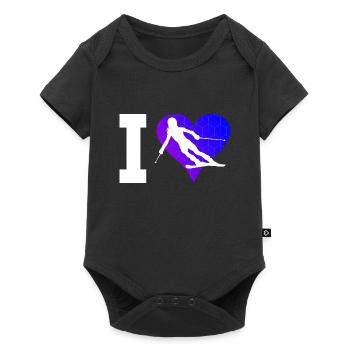 Stunt Ski Freestyle Skier Ski Skiing - Baby Premium short-sleeve bodysuit - black - Front