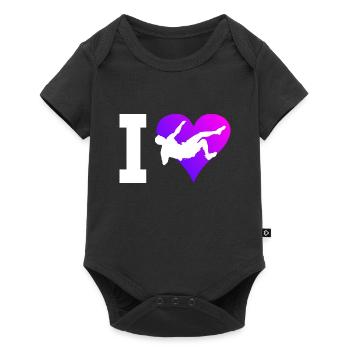 Herren Boulder Klettern Climber Climbing - Baby Premium Kurzarmbody - Schwarz - Vorne