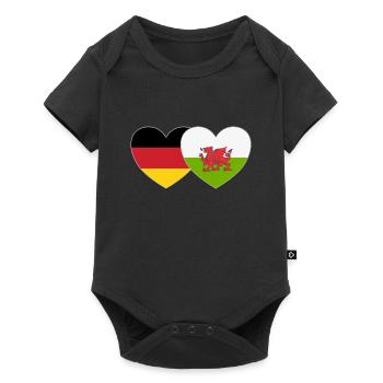 Germany Wales Flag - Baby Premium short-sleeve bodysuit - black - Front