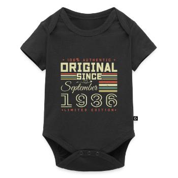 September 1986 September 39th Anniversary Limited Edition - Baby Premium short-sleeve bodysuit - black - Front