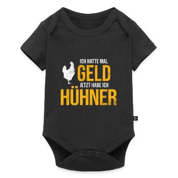 Hühner Geflügel - Baby Premium Kurzarmbody - Schwarz - Vorne