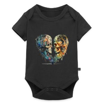23F 0285 Wh - Baby Premium Kurzarmbody - Schwarz - Vorne
