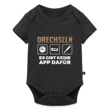 Drechsler Drehen Drechseln - Baby Premium Kurzarmbody - Schwarz - Vorne