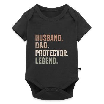 Husband Dad Protector Legend - Father's Day Gift - Body à manches courtes Premium Bébé - noir - Devant