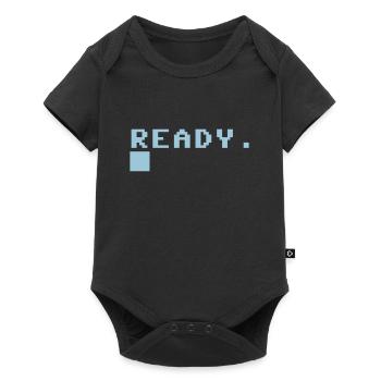 C64 Prêt Nerd Ordinateur rétro idée cadeau - Body à manches courtes Premium Bébé - noir - Devant