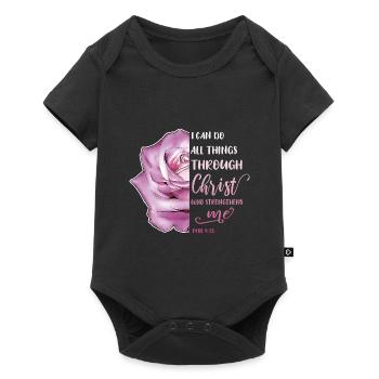 I Can Do All Things Through Christ LGBT Jésus - Body à manches courtes Premium Bébé - noir - Devant