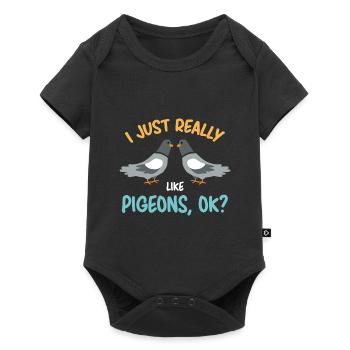 Pigeons Pigeons Pigeon Lovers Gift - Baby Premium short-sleeve bodysuit - black - Front