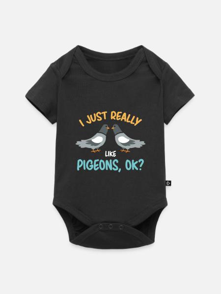 Pigeons Pigeons Pigeons Amateurs Cadeau - Body à manches courtes Premium Bébé - noir
