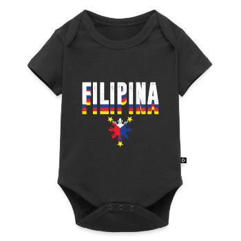 Filipina Flag Philippines Manila Filipino GIft - Baby Premium short-sleeve bodysuit - black - Front