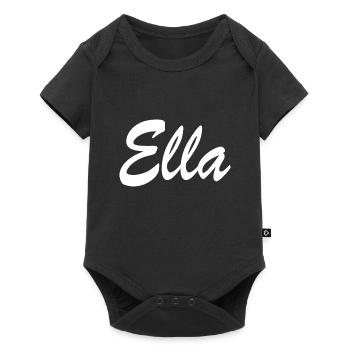 Ella - Baby Premium Kurzarmbody - Schwarz - Vorne