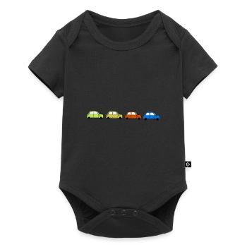 Auto fahren Autos - Baby Premium Kurzarmbody - Schwarz - Vorne