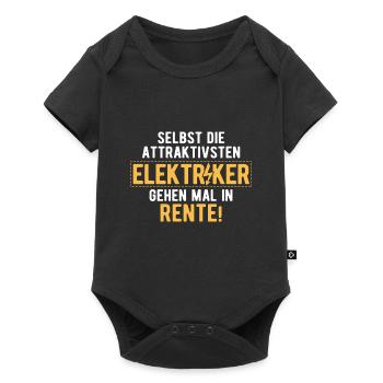 Elektriker Elektrik - Baby Premium Kurzarmbody - Schwarz - Vorne