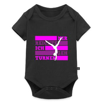 Mir reichts ich geh turnen Turnerin - Baby Premium Kurzarmbody - Schwarz - Vorne