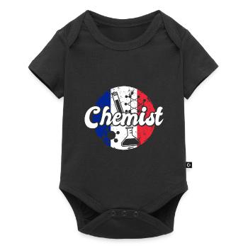 Chemist France Flag Laboratory Chemistry Lab Tech - Baby Premium short-sleeve bodysuit - black - Front