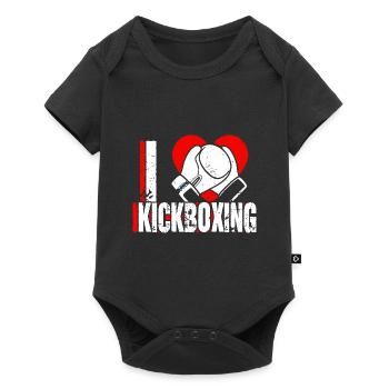 Love Kickboxing Kickboxer Fighting MMA Sports - Baby Premium short-sleeve bodysuit - black - Front