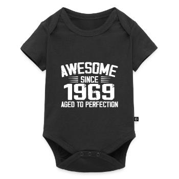 Vintage 1969 55th Anniversary Gift 1969 - Baby Premium short-sleeve bodysuit - black - Front
