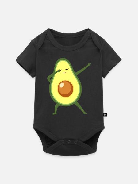 Avocado Dab Dance - Body à manches courtes Premium Bébé - noir