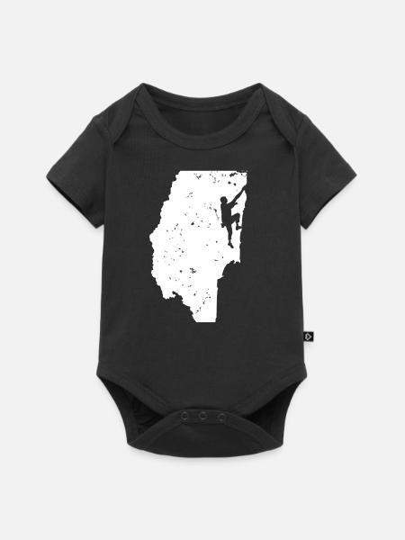 Bouldern & Freiklettern T-Shirt & Geschenkidee - Baby Premium Kurzarmbody - Schwarz
