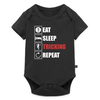 Mangez, dormez, TRICOTAGE, répétez T-shirt - Body à manches courtes Premium Bébé - noir - Devant