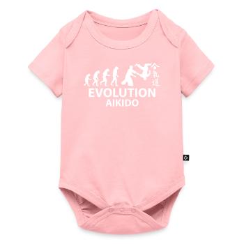 Aikido Evolution T-Shirt & Geschenkidee - Baby Premium Kurzarmbody - Rosa - Vorne