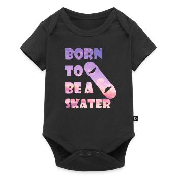BORN TO SKATE T-Shirt & Gift - Baby Premium short-sleeve bodysuit - black - Front