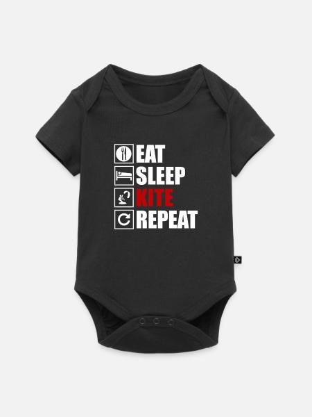 Kite - Baby Premium Kurzarmbody - Schwarz