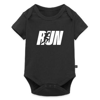 Run - Baby Premium short-sleeve bodysuit - black - Front