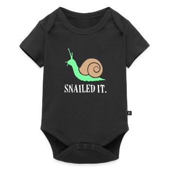 Snail - Baby Premium short-sleeve bodysuit - black - Front