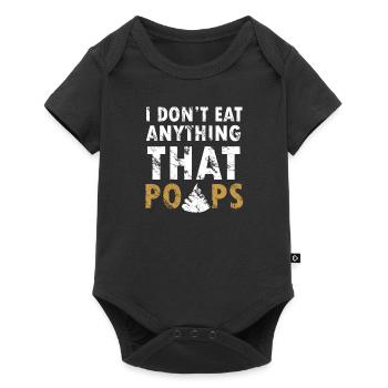 Vegetarian - Baby Premium short-sleeve bodysuit - black - Front