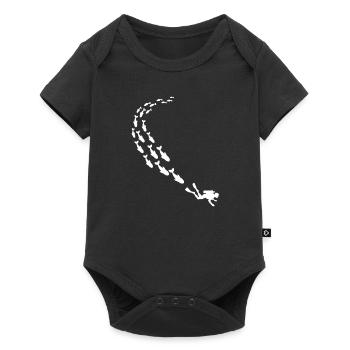 Shark Diver Gift Idea - Baby Premium short-sleeve bodysuit - black - Front