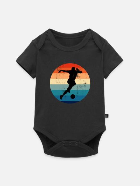 Fussball Spieler Soccer Stürmer Elfmeter - Baby Premium Kurzarmbody - Schwarz