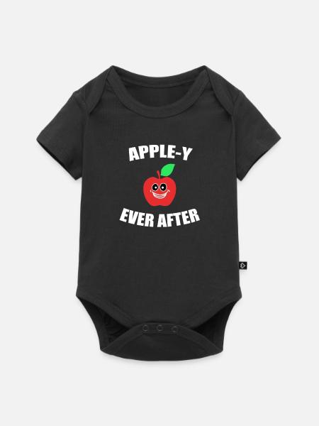 Apfel - Baby Premium Kurzarmbody - Schwarz