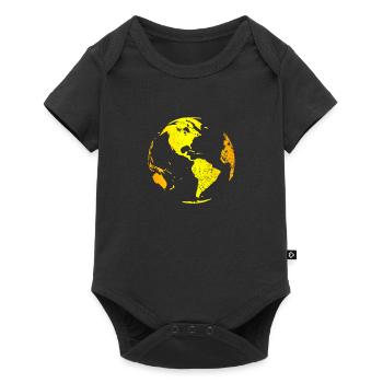 Globus Weltkarte - Baby Premium Kurzarmbody - Schwarz - Vorne