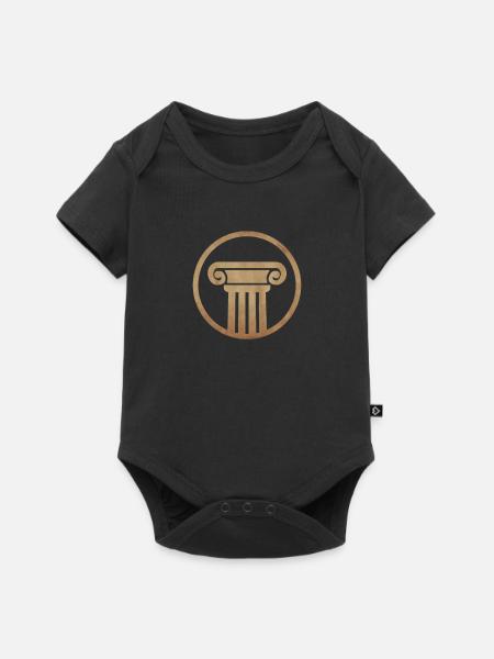 Antike Säule - Baby Premium Kurzarmbody - Schwarz