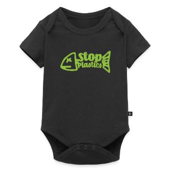 Stop plastique - Body à manches courtes Premium Bébé - noir - Devant