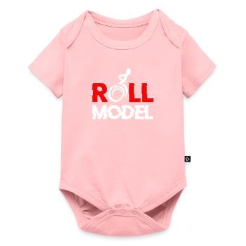 Rollstuhl Sport - Baby Premium Kurzarmbody - Rosa - Vorne