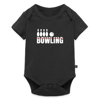 Bowling - Baby Premium Kurzarmbody - Schwarz - Vorne