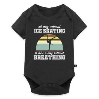 Patinage Artistique T-Shirt Cadeau Patineur Artistique - Body à manches courtes Premium Bébé - noir - Devant