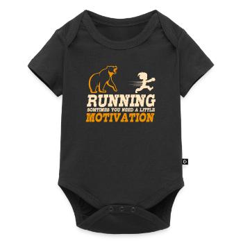 T-shirt de jogging en cours d'exécution cadeau enfants - Body à manches courtes Premium Bébé - noir - Devant