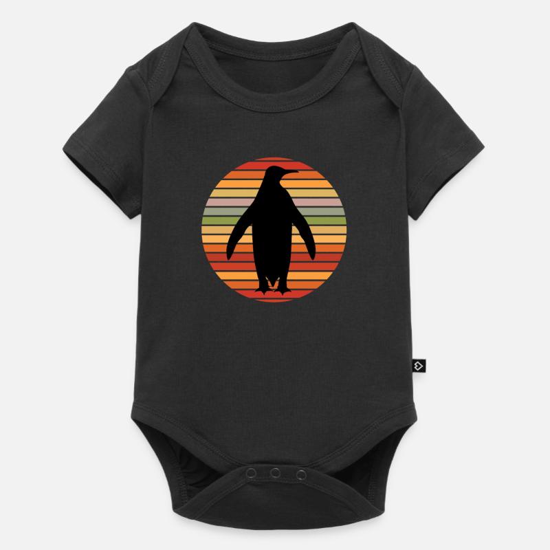 Pinguin - Baby Premium Kurzarmbody - Schwarz