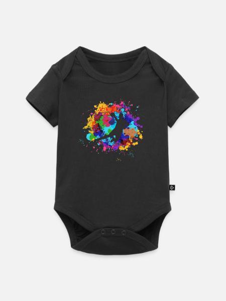 Handball - Baby Premium Kurzarmbody - Schwarz