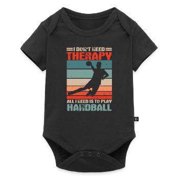 Cadeau de thérapie de handball - Body à manches courtes Premium Bébé - noir - Devant