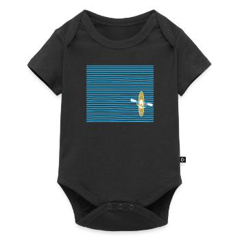 Kajak - Baby Premium Kurzarmbody - Schwarz - Vorne