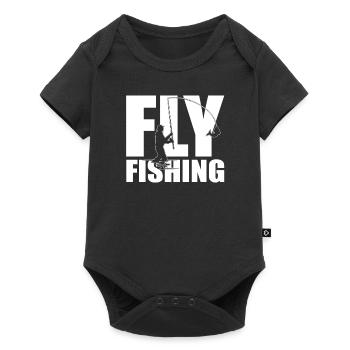 Fly fishing - Baby Premium short-sleeve bodysuit - black - Front