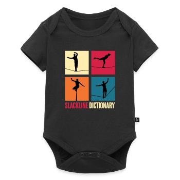 Cadeau Lexique Slackline - Body à manches courtes Premium Bébé - noir - Devant