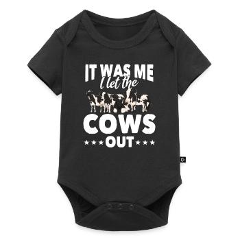 Cadeau de vaches - Body à manches courtes Premium Bébé - noir - Devant