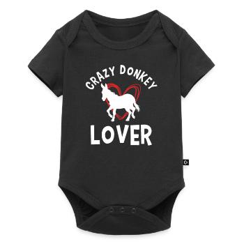 Donkey lover - Baby Premium short-sleeve bodysuit - black - Front